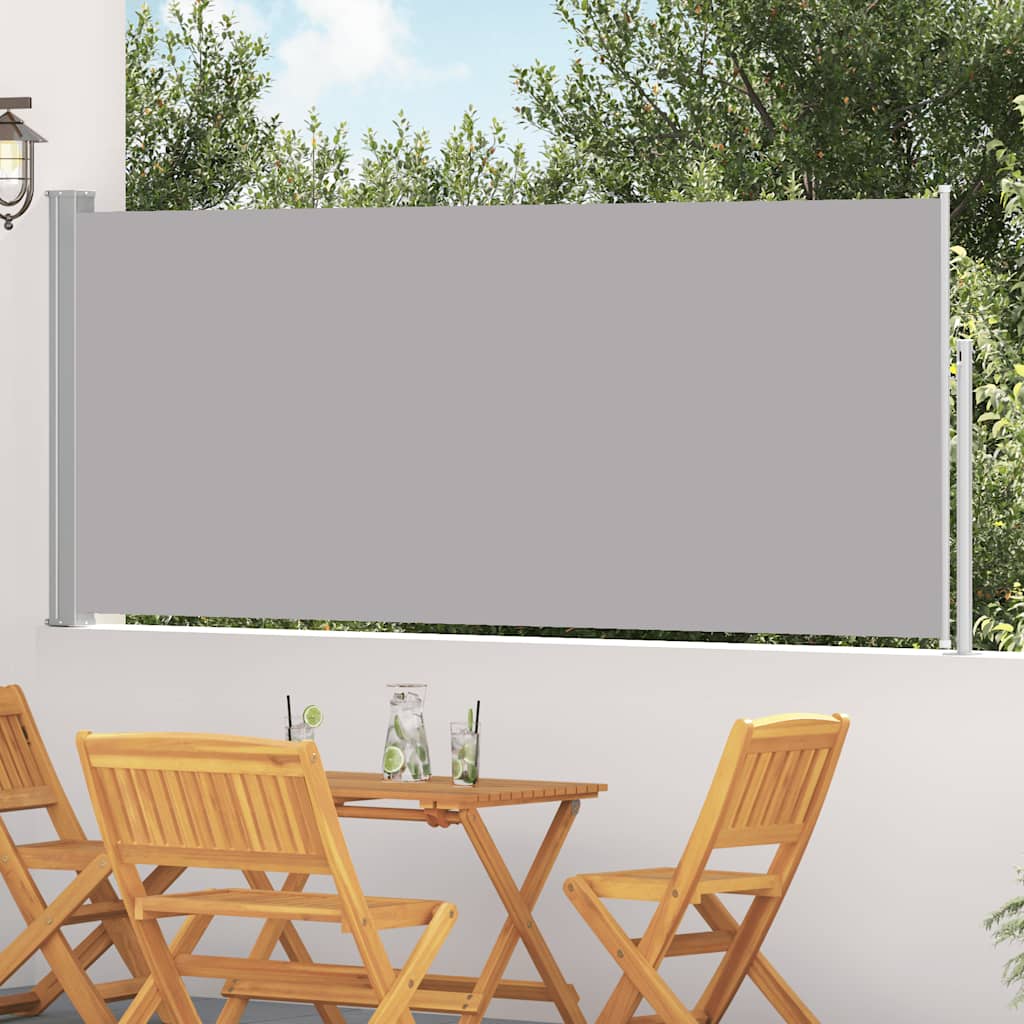 Tenda da Sole Laterale Retrattile 120 x 300 cm Grigia