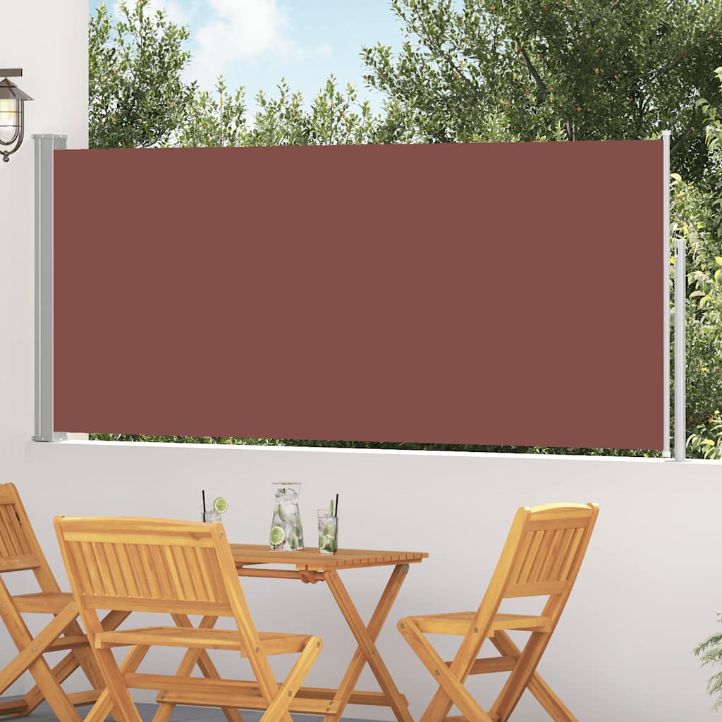 Tenda da Sole Laterale Retrattile 120 x 300 cm Marrone