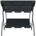 Panchina a Dondolo da Giardino Antracite 170x110x153 cm