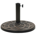 Base per Parasole Rotonda in Poliresina 11 kg Bronzo