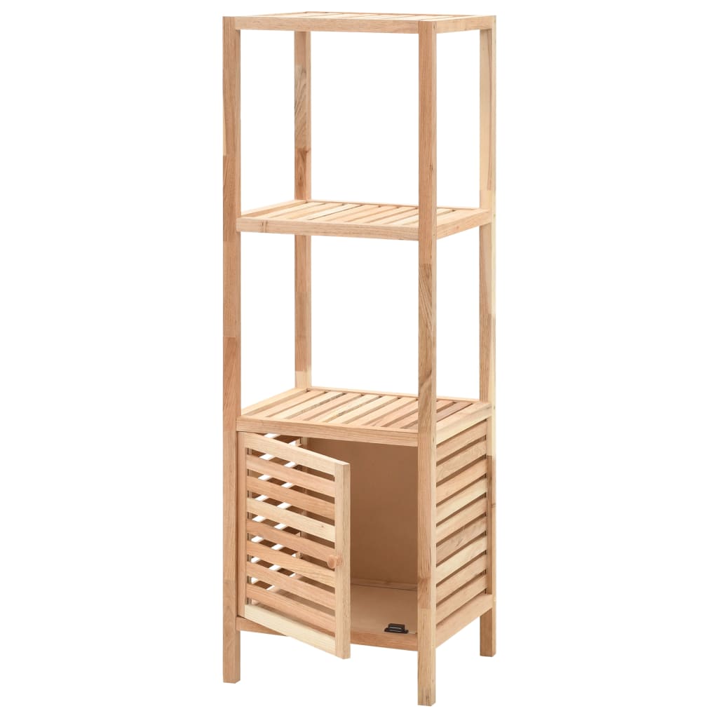 Armadietto da Bagno in Legno Massello di Noce 39,5x35,5x123 cm