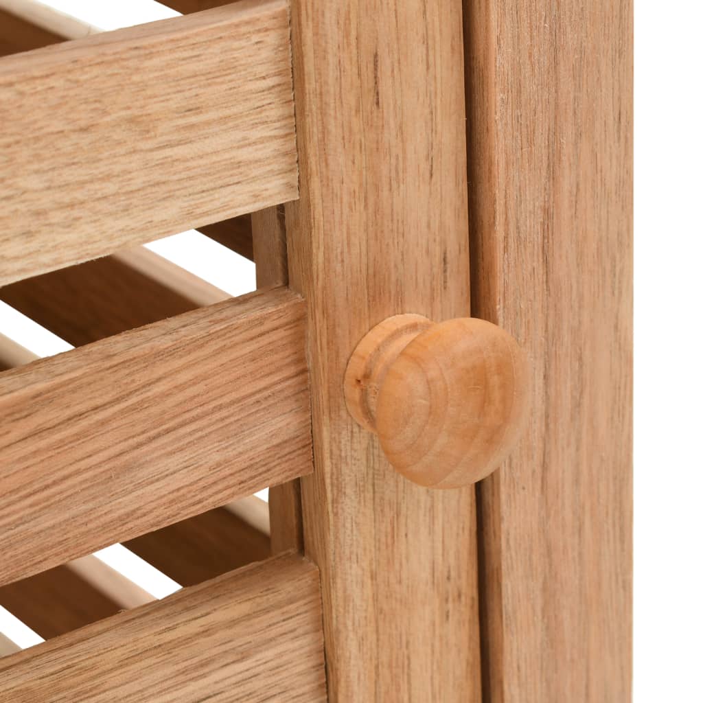 Armadietto da Bagno in Legno Massello di Noce 39,5x35,5x123 cm
