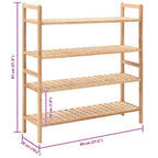 Scarpiera in Legno Massello di Noce 69x26x81 cm