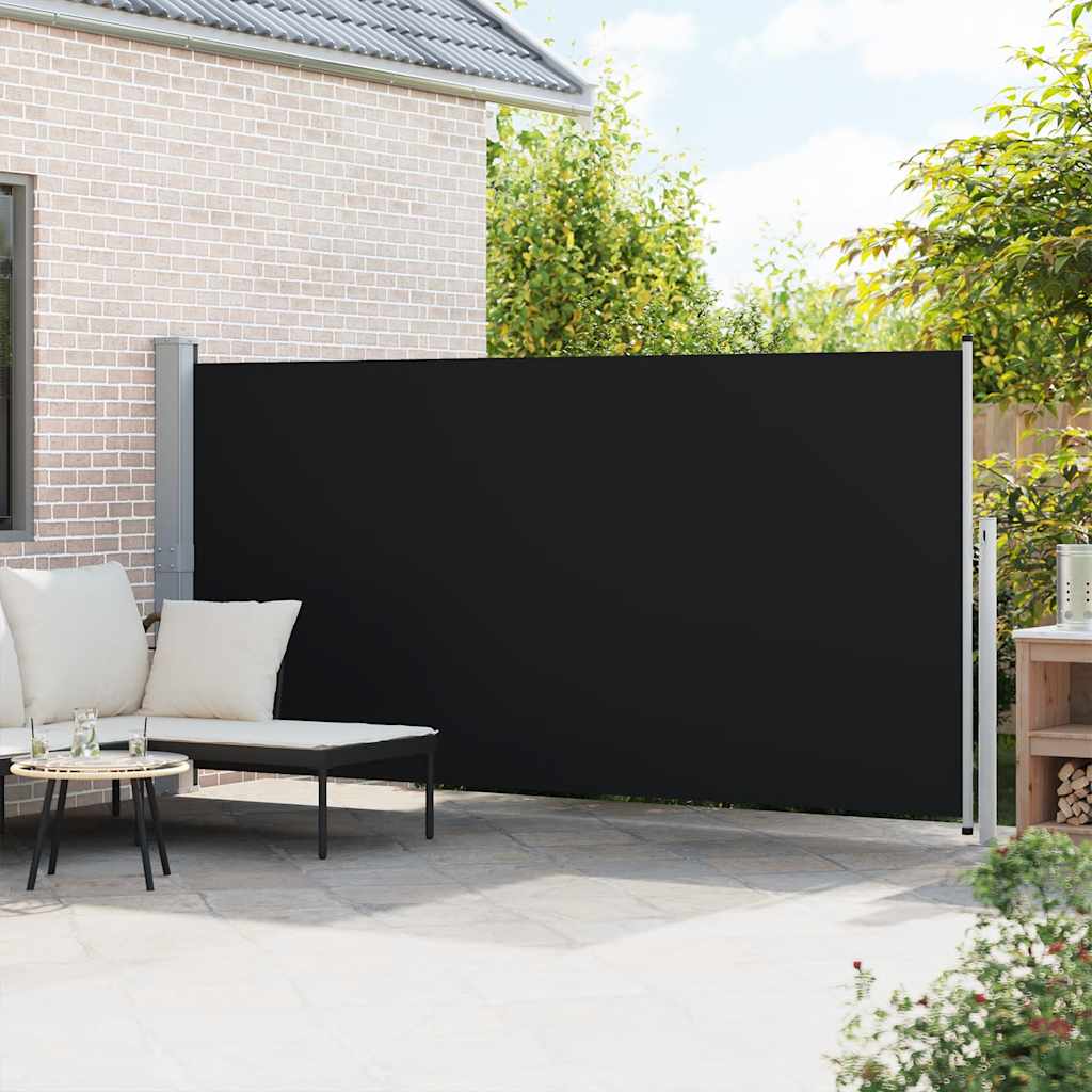 Tenda da Sole Laterale Retrattile 160 x 500 cm Nera
