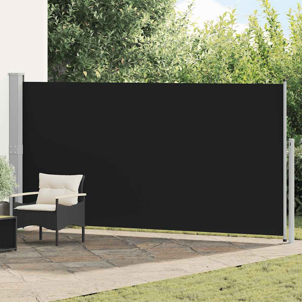 Tenda da Sole Laterale Retrattile 160 x 500 cm Nera