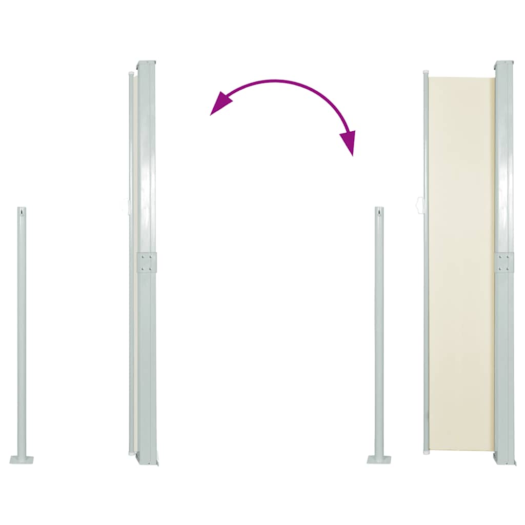 Tenda da Sole Laterale Retrattile 160 x 500 cm Crema