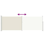 Tenda da Sole Laterale Retrattile 160 x 500 cm Crema