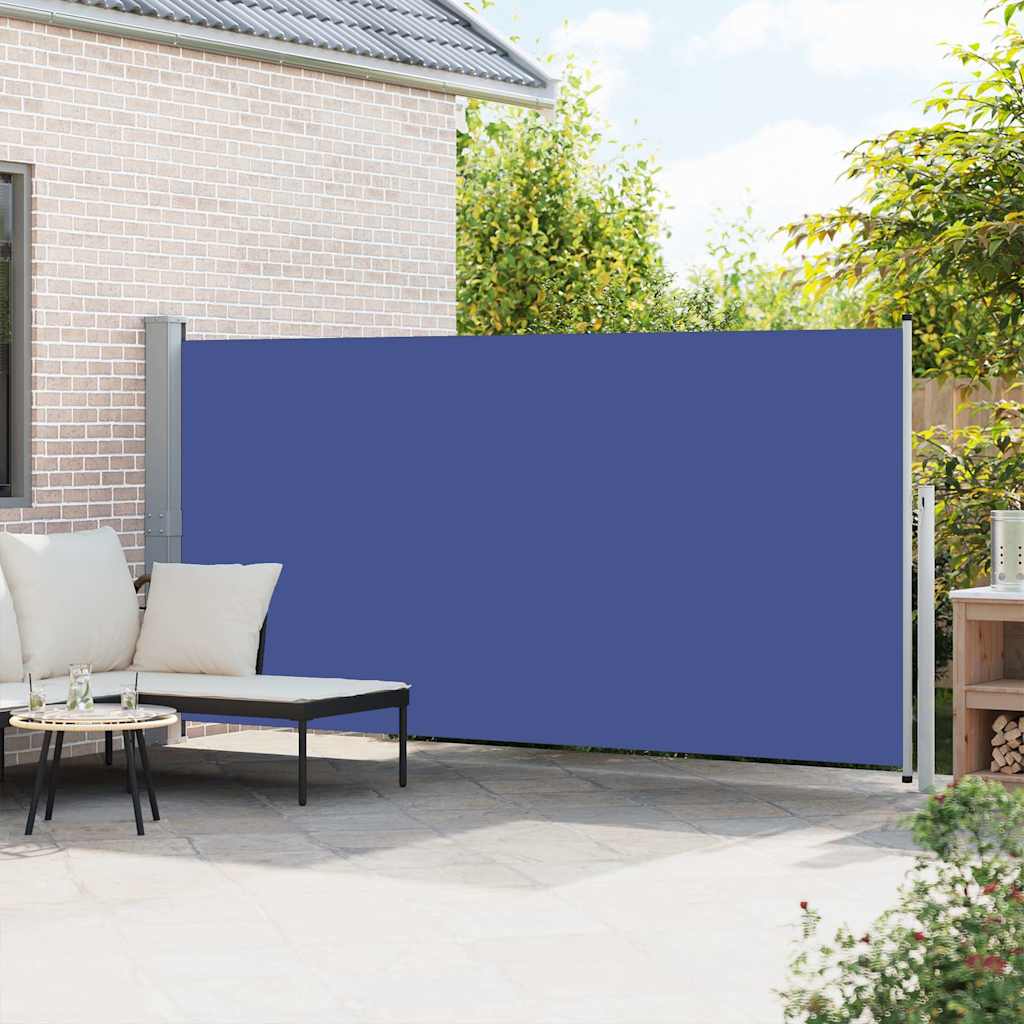 Tenda da Sole Laterale Retrattile 160 x 500 cm Blu