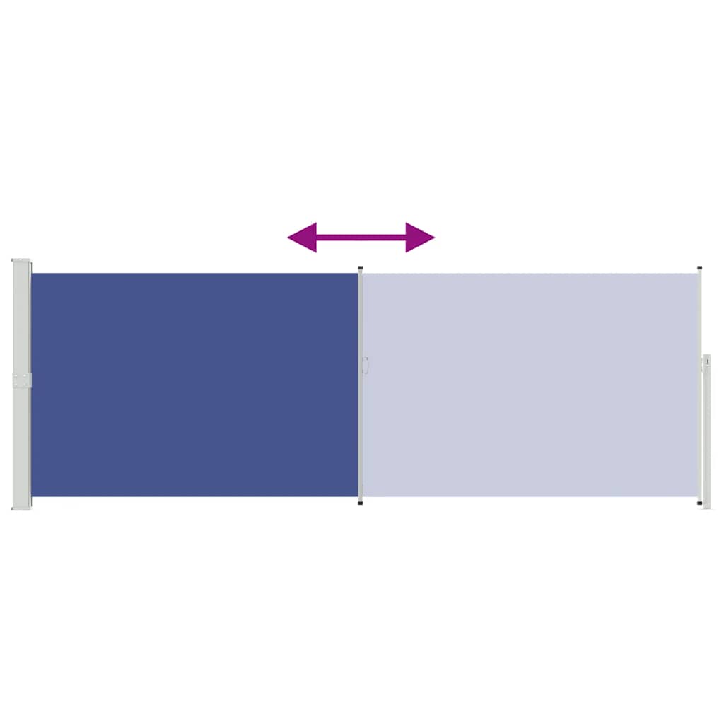 Tenda da Sole Laterale Retrattile 160 x 500 cm Blu