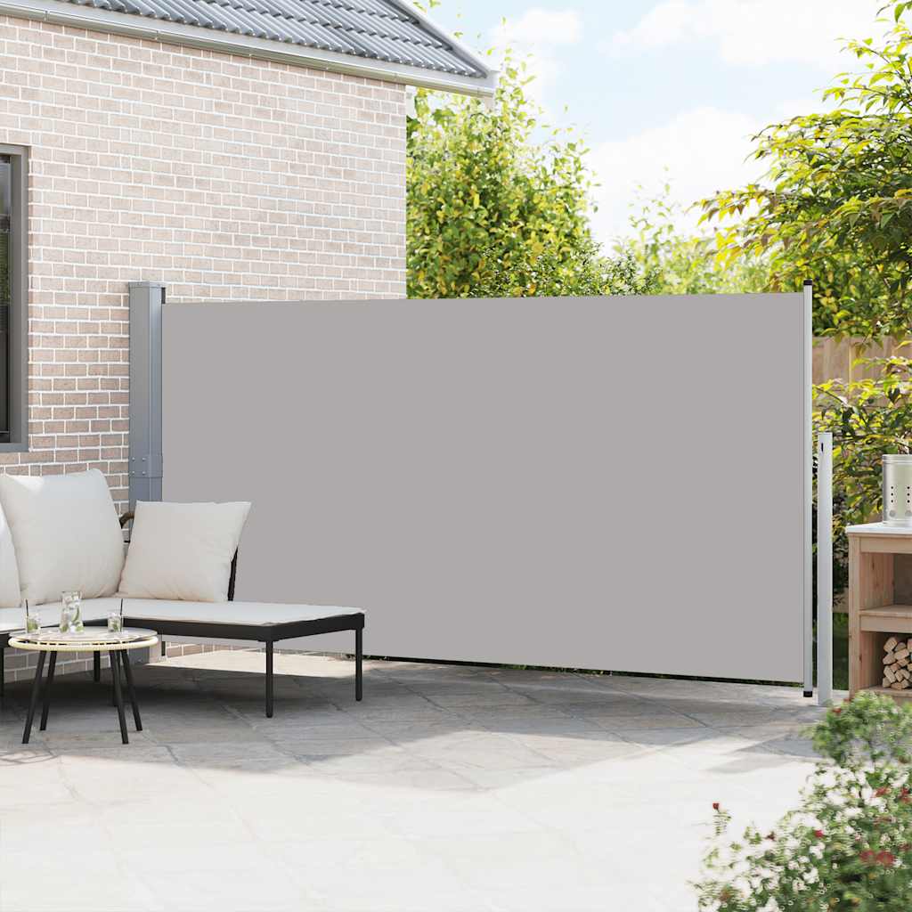 Tenda da Sole Laterale Retrattile 160 x 500 cm Grigia