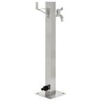 Fontanella a Colonna in Acciaio Inossidabile Quadrata 65 cm