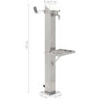 Fontanella a Colonna in Acciaio Inossidabile Quadrata 95 cm