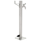 Fontanella a Colonna in Acciaio Inossidabile Rotonda 65 cm