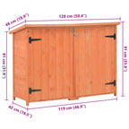Capanno per Attrezzi in Legno 128x42x91 cm