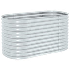 Letto Rialzato Giardino 160x80x81 cm in Acciaio Zincato Argento