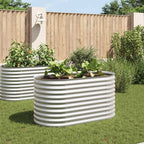 Letto Rialzato Giardino 160x80x81 cm in Acciaio Zincato Argento
