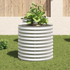 Letto Rialzato Giardino 80x80x81 cm in Acciaio Zincato Argento