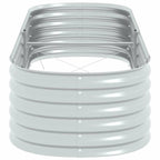 Letto Rialzato Giardino 240x80x44 cm in Acciaio Zincato Argento