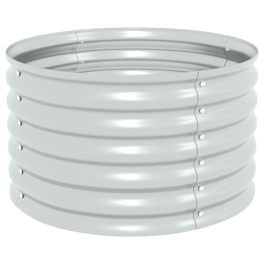 Letto Rialzato Giardino 80x80x44 cm in Acciaio Zincato Argento