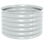 Letto Rialzato Giardino 80x80x44 cm in Acciaio Zincato Argento