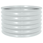 Letto Rialzato Giardino 80x80x44 cm in Acciaio Zincato Argento