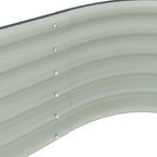 Letto Rialzato Giardino 320x80x44 cm in Acciaio Zincato Grigio