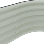 Letto Rialzato Giardino 240x80x44 cm in Acciaio Zincato Grigio