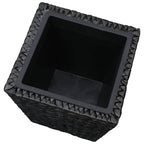 Letti Rialzati 3 pz in Giacinto Intrecciato Nero