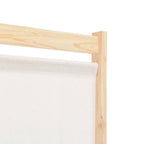 Divisorio a 4 Pannelli Crema 160x170x4 cm in Tessuto