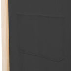 Divisorio a 5 Pannelli Grigio 200x170x4 cm in Tessuto