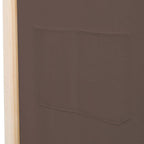 Divisorio a 4 Pannelli Marrone 160x170x4 cm in Tessuto