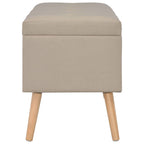 Sgabelli con Contenitore 3 pz in Tessuto Beige