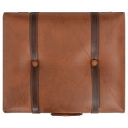 Sgabello con Contenitore 40 cm in Similpelle Tanno