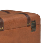 Sgabello con Contenitore 40 cm in Similpelle Tanno