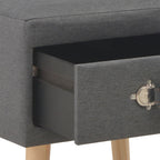 Comodino Grigio Scuro 40x35x40 cm in Tessuto