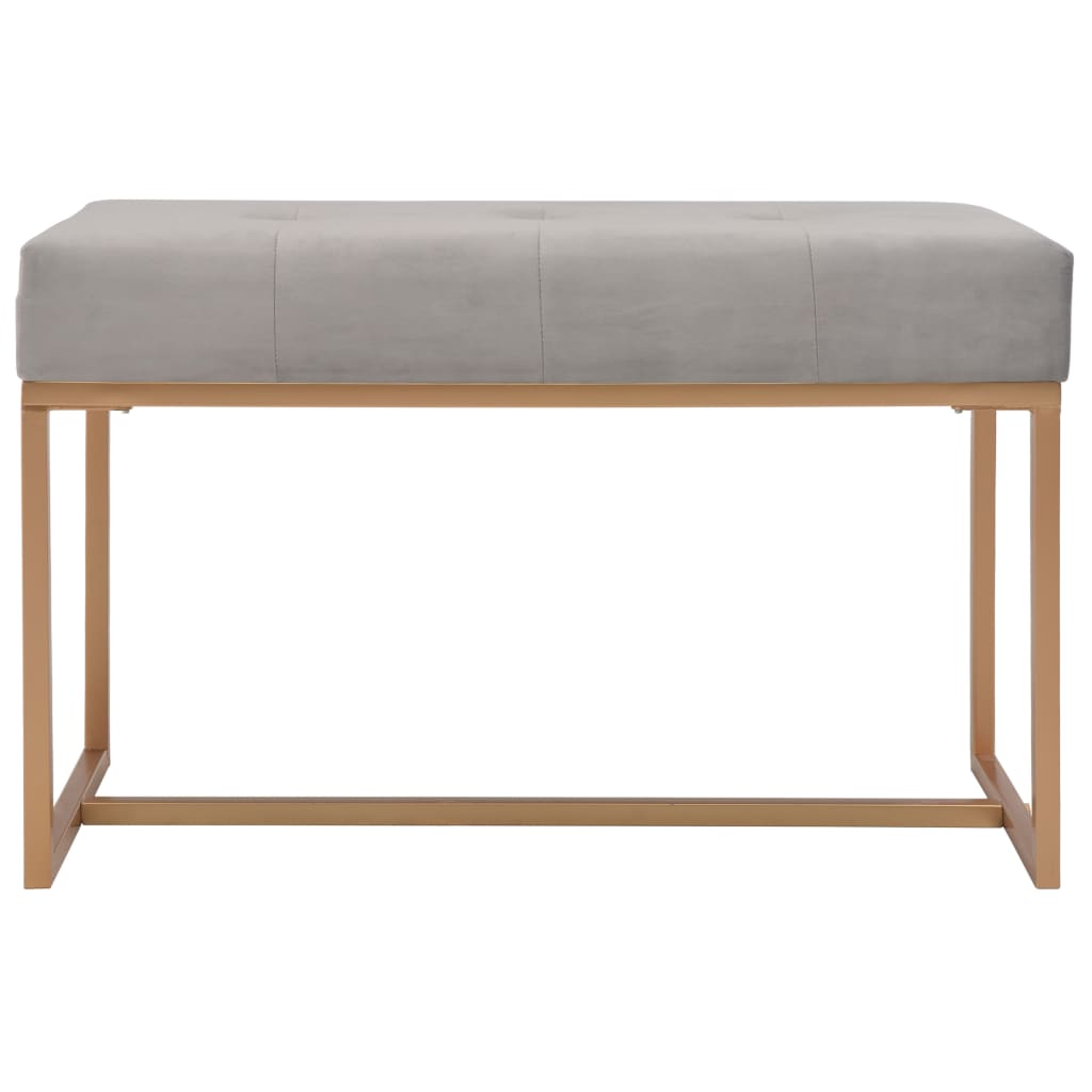 Panca 80 cm in Velluto Grigio