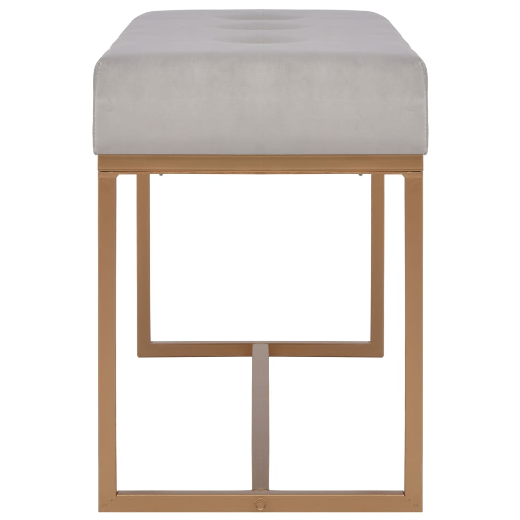 Panca 80 cm in Velluto Grigio