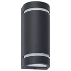 Lampade da Parete da Esterno 2 pz 35 W Nere Semicircolari