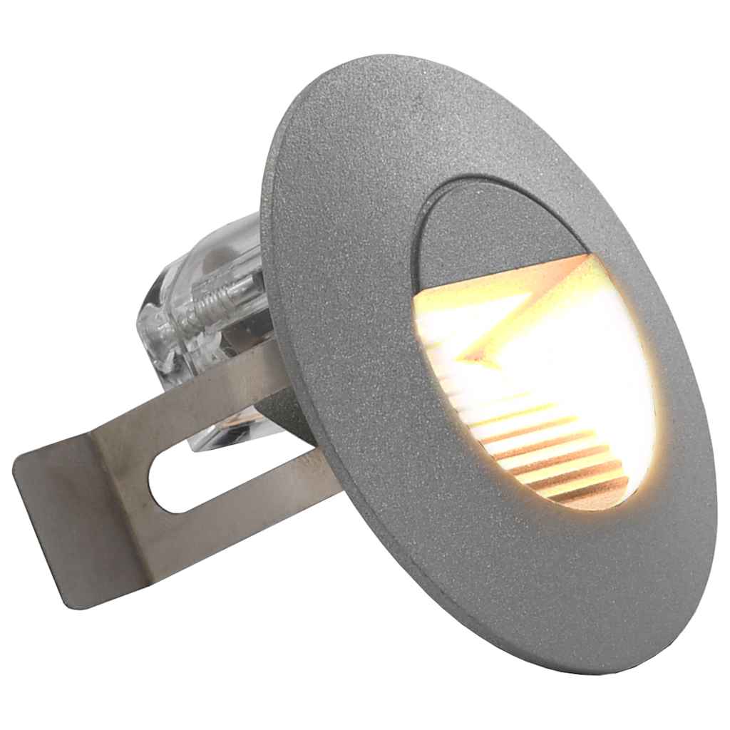 Lampade da Parete da Esterno a LED 6 pz 2 W Argento Rotonde