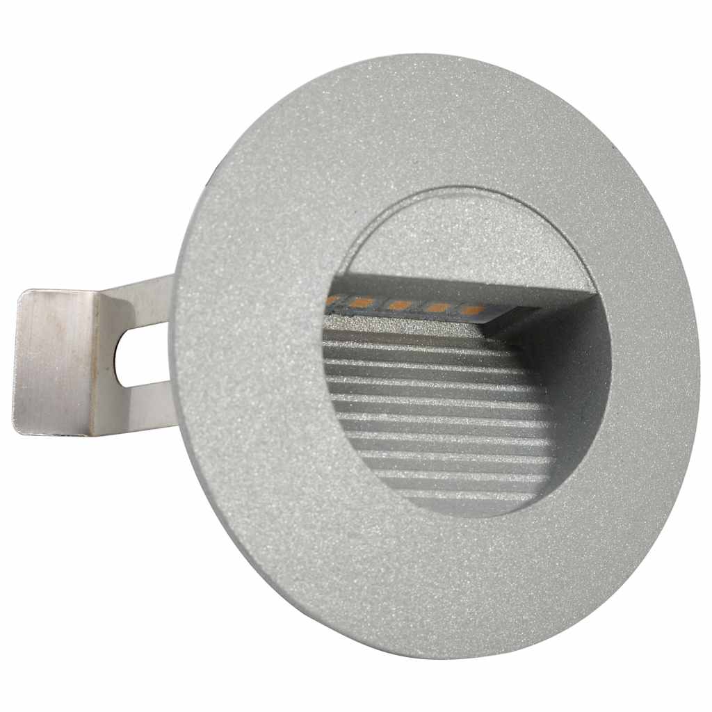 Lampade da Parete da Esterno a LED 6 pz 2 W Argento Rotonde