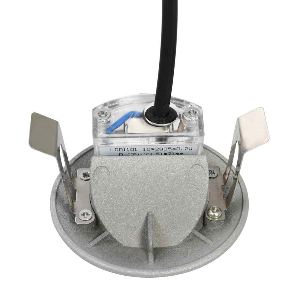 Lampade da Parete da Esterno a LED 6 pz 2 W Argento Rotonde