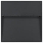 Lampade da Parete da Esterno a LED 2 pz 3 W Nere Quadrate
