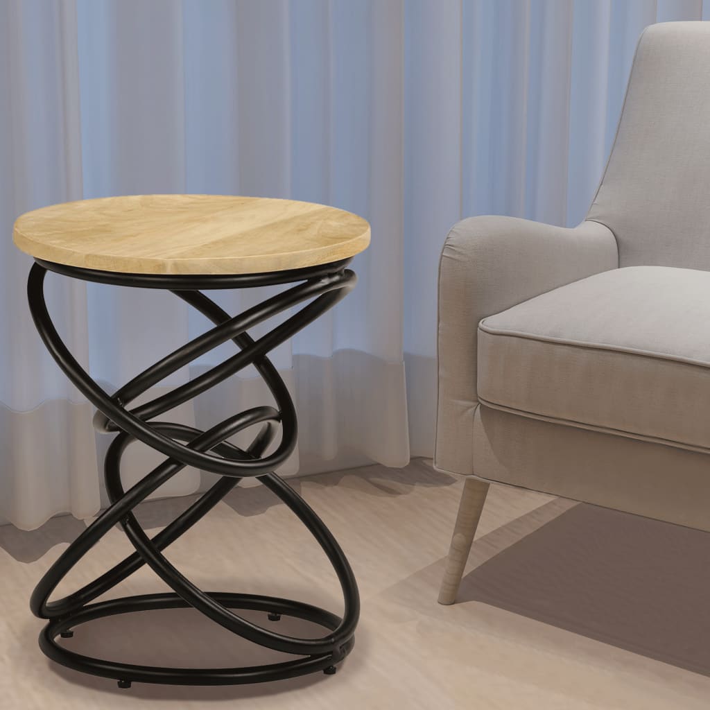 Tavolino di Servizio in Legno Massello di Mango 40x50 cm