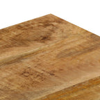 Tavolino da Salotto 100x50x35 cm Legno Massello Mango e Acciaio