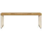 Tavolino da Salotto 100x50x35 cm Legno Massello Mango e Acciaio