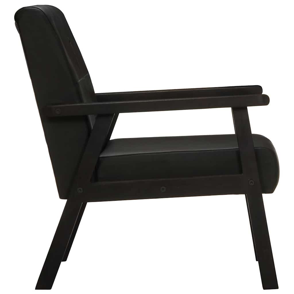 Poltrona Nera in Vera Pelle