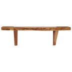 Mensole 2 pz 60x20x18 cm in Legno Massello di Acacia