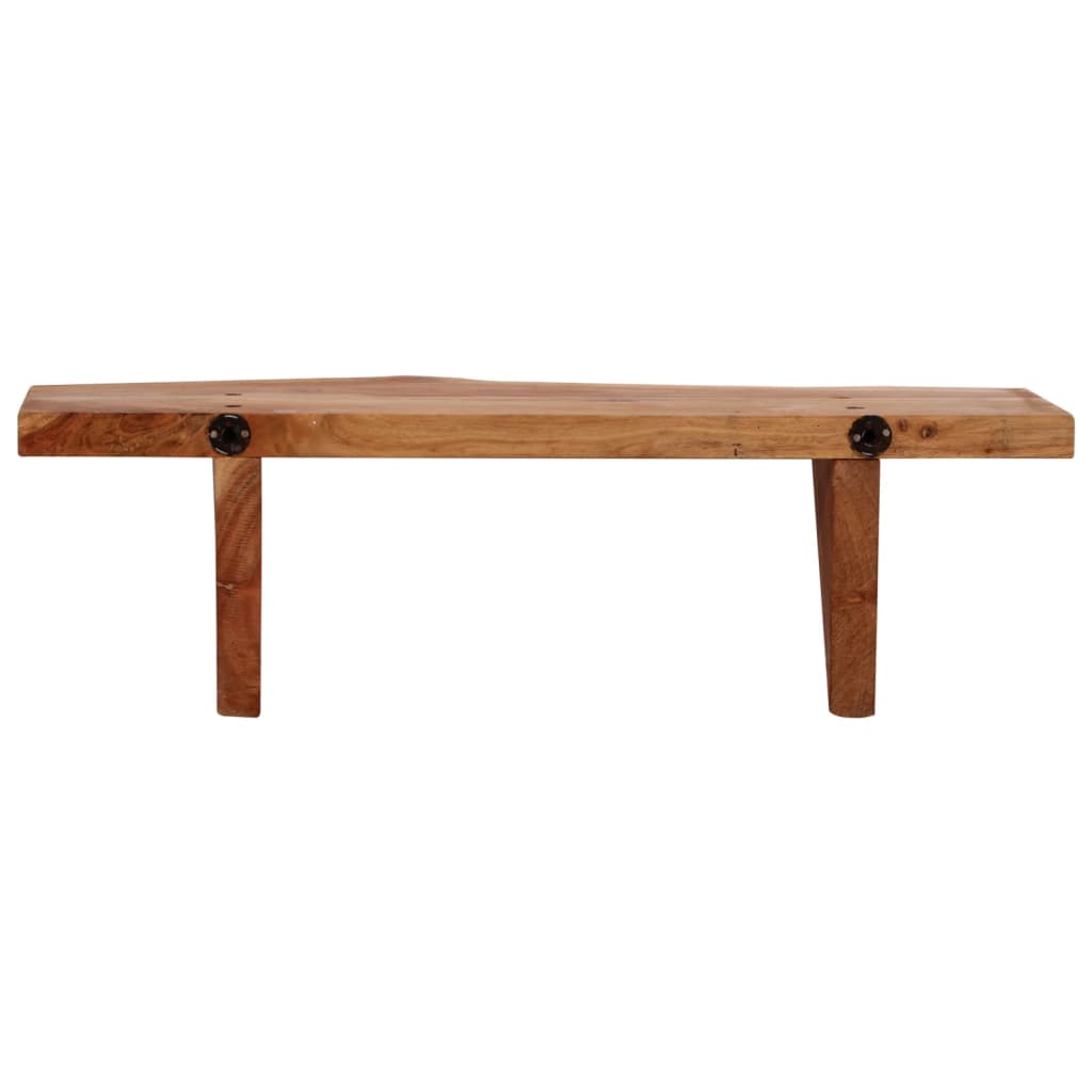 Mensole 2 pz 60x20x18 cm in Legno Massello di Acacia