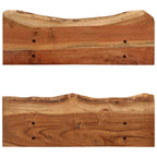 Mensole 2 pz 60x20x18 cm in Legno Massello di Acacia