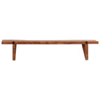 Mensole 2 pz 90x20x18 cm in Legno Massello di Acacia